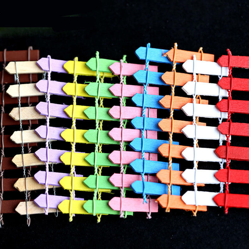 Holzzaun Palisade Miniatur Feengarten Haus Häuser Dekoration Mini Handwerk Mikro Landschaftsbau Dekor DIY Zubehör