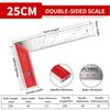 1 adet 20-40mm Alüminyum Alaşım Kare Cetvel Dik Açı 90 Metrik Ölçerler Dönüş Cetveli Ahşap İşleme Cetveli L Şekilli Ölçüm Aracı
