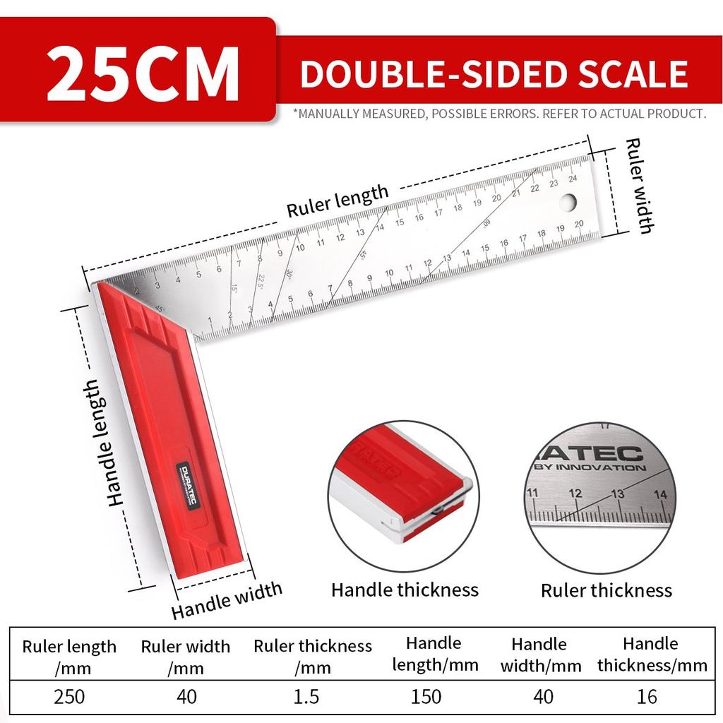 1 adet 20-40mm Alüminyum Alaşım Kare Cetvel Dik Açı 90 Metrik Ölçerler Dönüş Cetveli Ahşap İşleme Cetveli L Şekilli Ölçüm Aracı