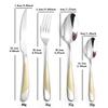 24pcs Stainless Steel Tableware Set, Including Knife, Fork, Spoon and Coffee Spoon Gift Box, Dishwasher Safe.