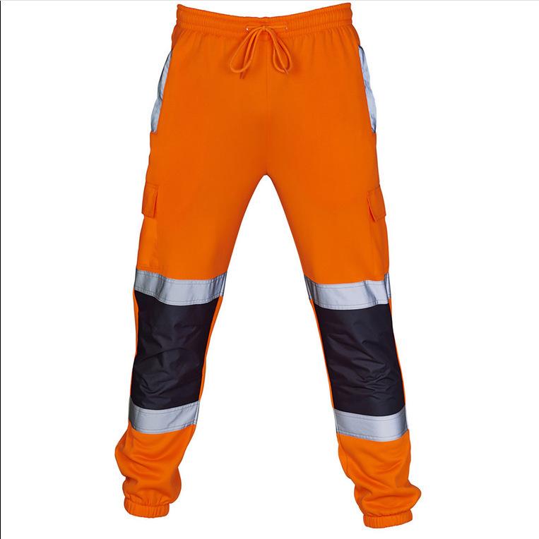 Reflective Stripes Strips Pants Men Work Trousers Hi Vis Pants High Visibility Work Wear Pants Road Construction Safety Trousers