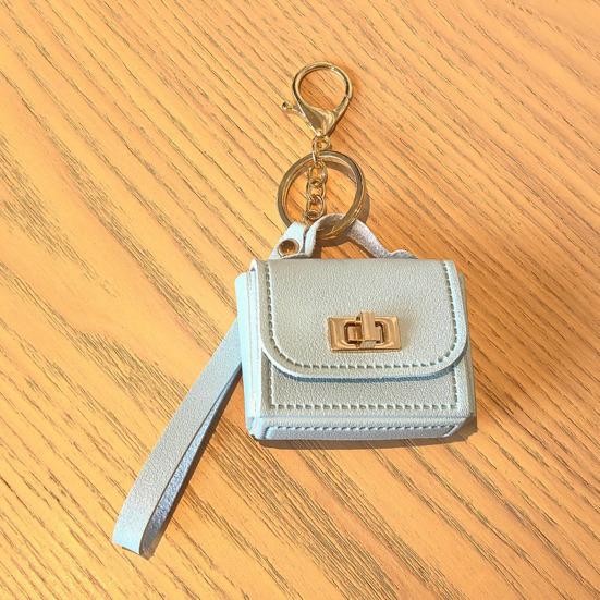 Keychain Pendant Mini Handbag Charm Key Chain with Versatile Hanging Buckle Wear-Resistant Imitation Leather