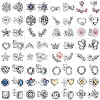 Nuova Tendenza Orecchini Argento Argento Sterling 925 Vero Grande Cuore Zircone CZ Rotondi Orecchini Per Donne Fascino Moda Gioielli Regalo