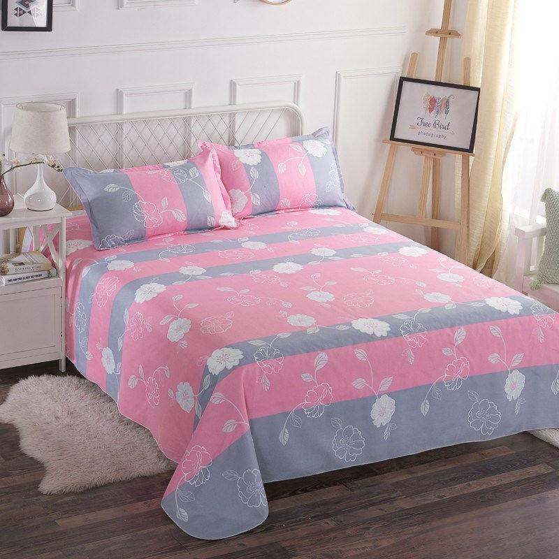 Flannel Cartoon Bed Sheet for Student Dormitory - Single/Double Bed, Free Shipping