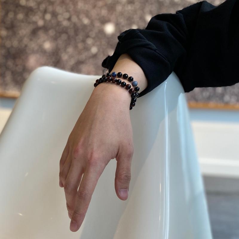 BTS Jungkook Worn Genuine Gemstone Bracelet Onyx Sodalite Healing Crystal Korean Idol Style Couple Jewelry Gift