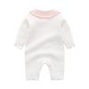 Baby Clothes Long Sleeve Romper for Girls and Boys Newborn Coveralls Newborn Pajamas Preparing for Maternity Jacquard Underwear Plain with Collar