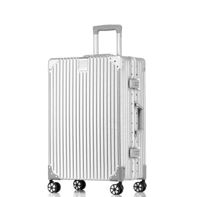 Silbernes Material: Aluminium. Großer Trolley. Leichtes Tragen. Leise. Doppeltes Business-TSA-Schloss. Schutz. Silber. L 5 6 65L [Yuweijie] Upgrade! !