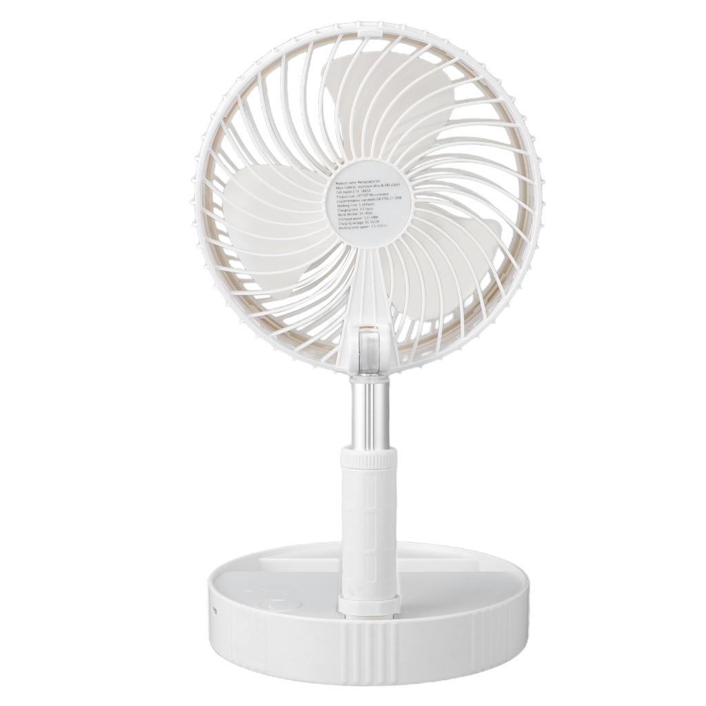 Portable Foldable Oscillating Standing Fan Adjustable Height Small Rechargeable Pedestal Fan for Floor Desk Table with