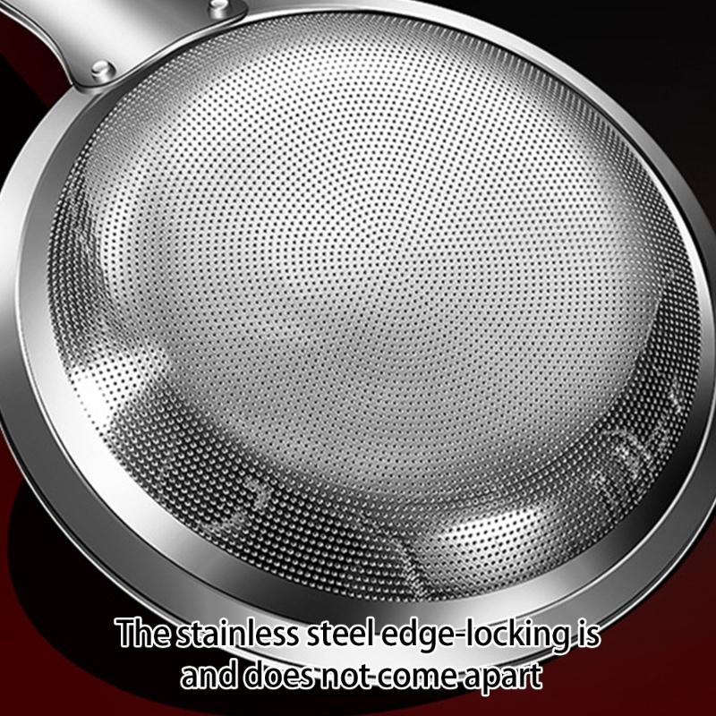 2pcs 304 Stainless Steel Grease Skimmers Spoon Fine Mesh Colander For Efficient Foam Removal Cooking Accessories