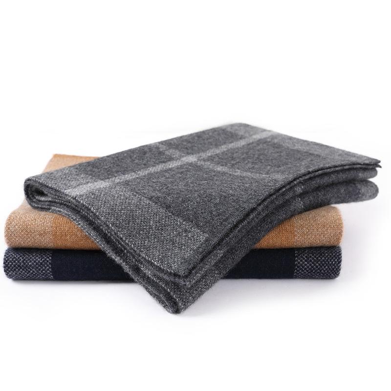 High-end Business Versatile Scarf Men's 2025 Winter New Wool Versatile Shawl Dual-purpose Cashmere Scarf