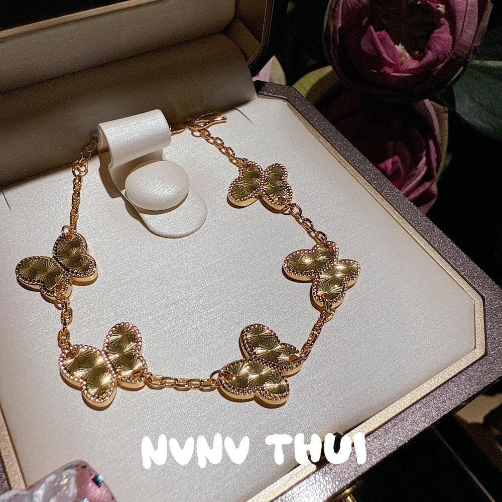 Ancient Flower Silk Point Diamond Peony Necklace, Collar, New Chinese Style, Crushed Ice Ice Exquisite Flower Butterfly Bracelet, Set