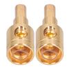 2pcs 0GA Wire Reducer Terminal Connector Pure Copper Gold Plated for Car Audio Amplifier Modification