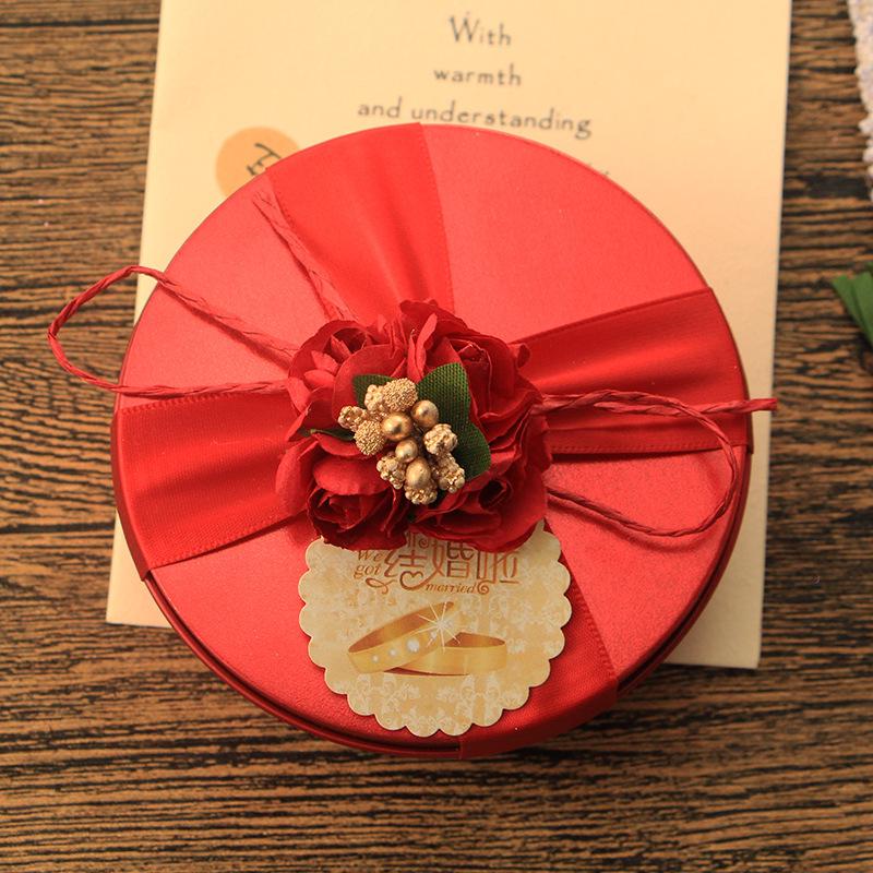 High-End Creative Wedding Candy Tin Gift Box - Elegant Finished Packaging for Favors