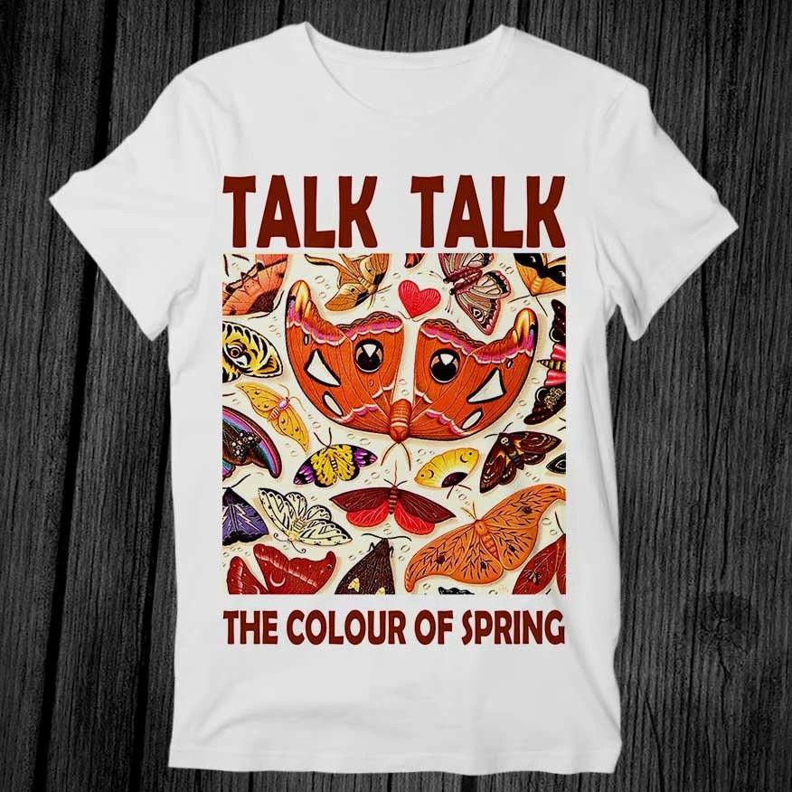 

Vtg Talk Talk Music Band Heavy Cotton S-234XL Unisex White Tee Shirt MM144 S разноцветный