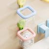 Dopamine Color Suction Cup Storage Box Wall Hanging Transparent Waste Face Towel Organizer Abs Cosmetic Holder Case
