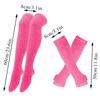 Women Girls Over Knee Long Stripe Printed Thigh High Striped Cotton Socks Gloves Sweet Cute Plus Size Overknee Socks Long Gloves