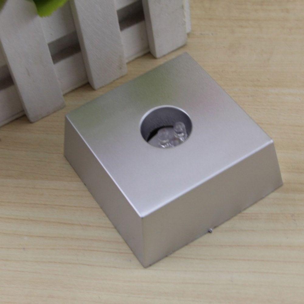 Portable Durable Colorful Changing Figurine 3 LED Light Base Crystal Home Decor Display Base Stand