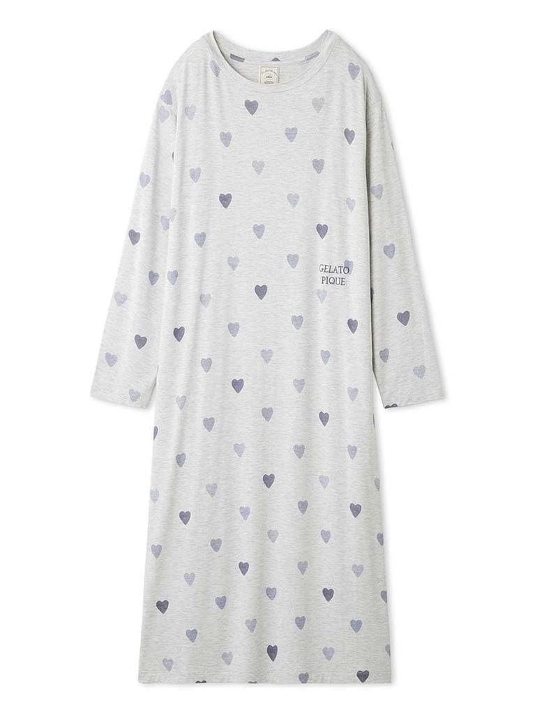 Gelato Pique Heart Print Dress PWCO251242 GRY Women's
