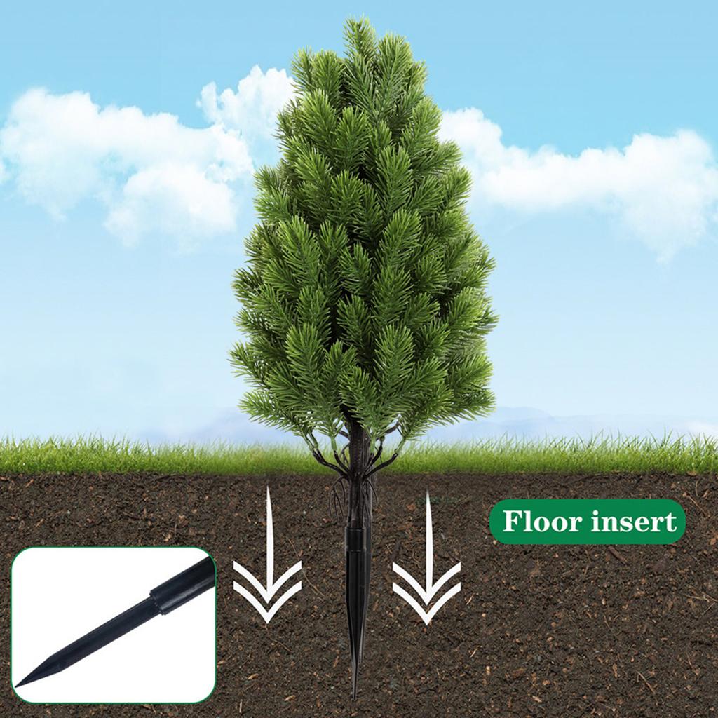 21.7in Artificial Cedar Topiary Tree For Indoor & Outdoor Decoration, UV Potted Shrubs For Front Door, Beautiful And Lifelike Tree