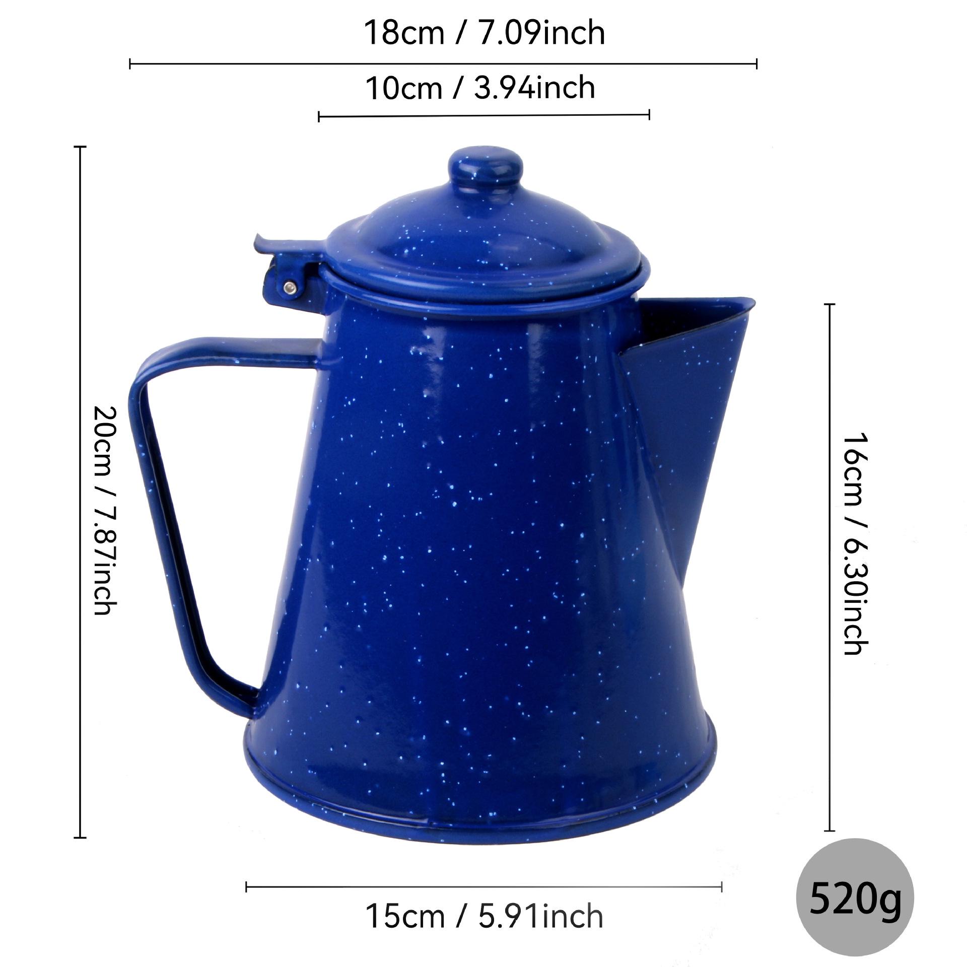 

Елегантний емальований чайник - багатоцільовий чайник і кавник з ручкою, доступні різні розміри