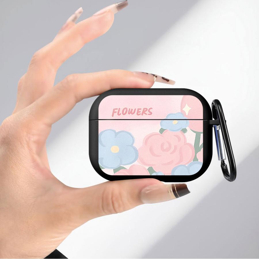Flower Pink And Blue Case For Airpods Pro3 3 Pro 4 Pro2 2 1 Soft Earphone Cases Cover