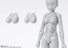 TAMASHII NATIONS Edition DX SET Color 130mm Movable Figure S.H.Figuarts Body-chan -School Life- (Gray Ver.) Approx. PVC&ABS
