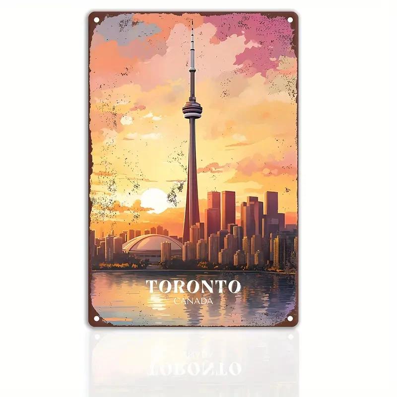 Retro Metal Sign Travel The World VENICE CANADA TORONTO  Vintage Poster Home Bar Room Pub Cafe Club Hotel Wall Decor Plate
