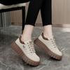 Spring Women's Fashion Lace Up Non Slip Lightweight Comfortable Casual Breathable Sneakers Outdoor Walking Flat Sport Shoes Women Skateboarding Shoes