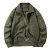 Chaqueta de vuelo retro para hombre, chaqueta de trabajo para otoño e invierno, chaqueta informal holgada.