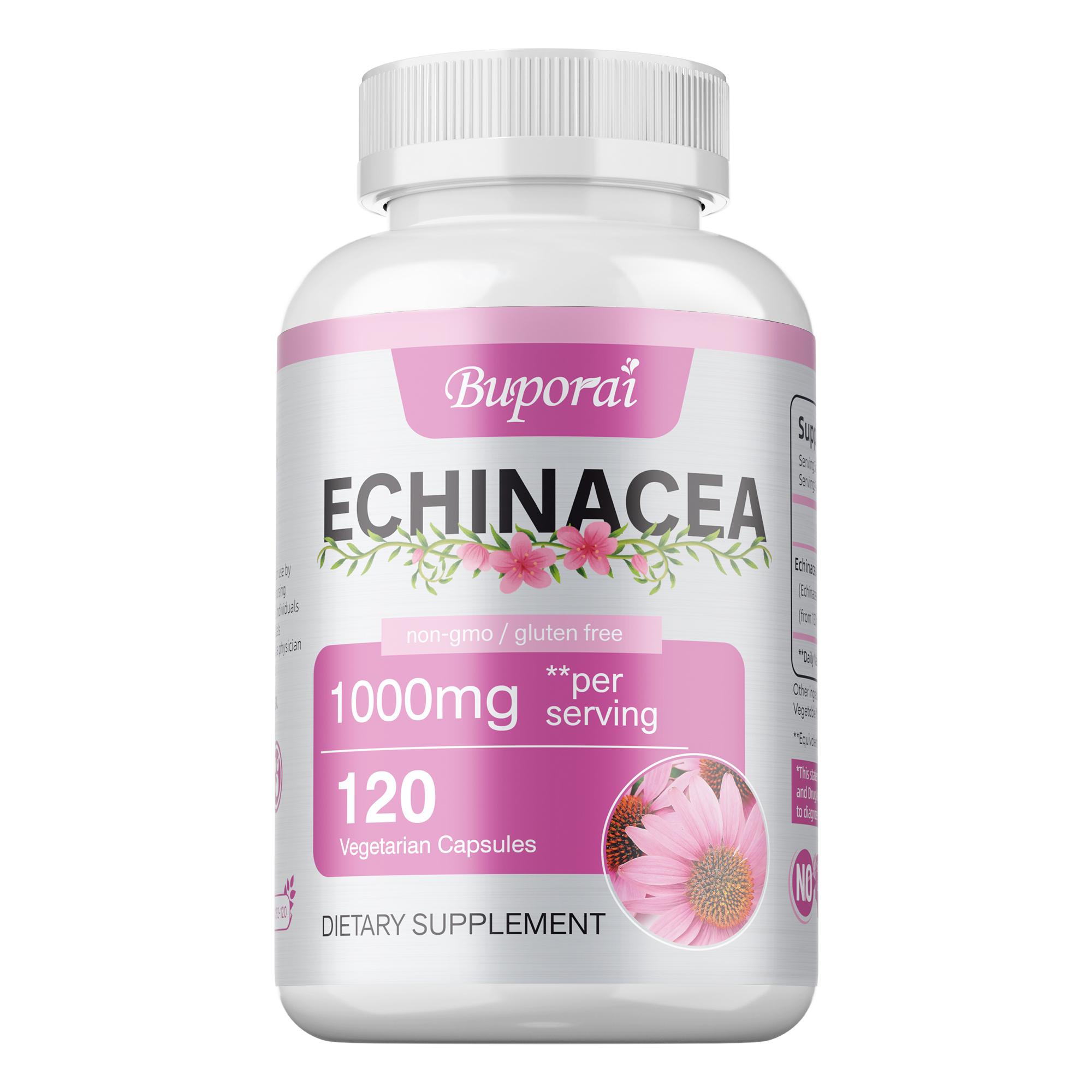 

Organic Echinacea Root Capsules, All-Natural, 1000 mg Daily, Immune Support, Suitable for Adults 120