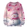 Women's Casual Long Sleeve Woolen Christmas Sweatshirt Fall  Vacation Long Sleeve Pullover
