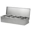 Stainless Steel Spice Box with Flip-Top Lid for Kitchen and Restaurant Use