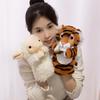 28cm Half Body Cartoon Animal Hand Puppet Plushie Cute Sloth Koala Orangutan Frog Panda Bull Interactive Tell Story Education