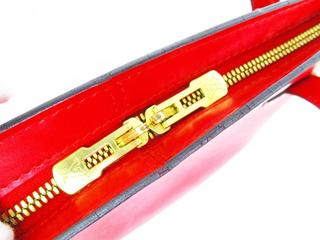 Authentic LOUIS VUITTON Epi Leather Red Tote Shoppers Bag Purse Lussac #6973 Refurbished