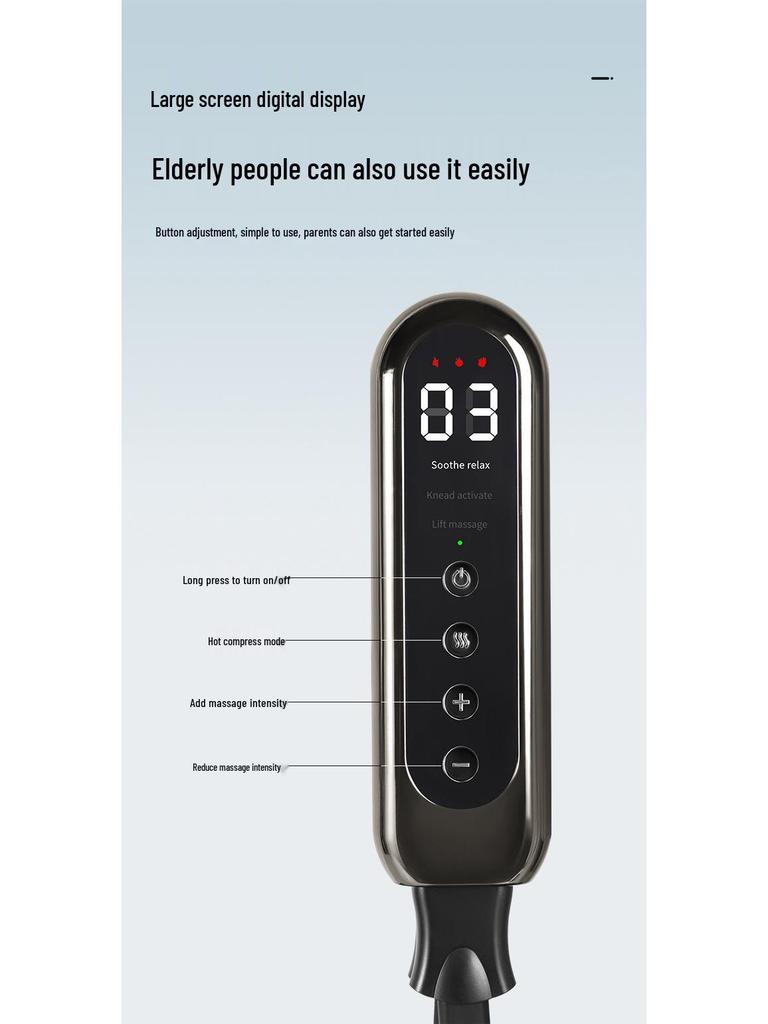 Personalized Air Pressure Leg Massager with Knee Heat Therapy and Thigh/Calf Massage