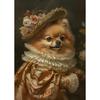 Interesting Gorgeous Dog Holding Book Reading Poster Aclassical Pet Artwork Prints Canvas Painting Wall Pictures Classroom Decor