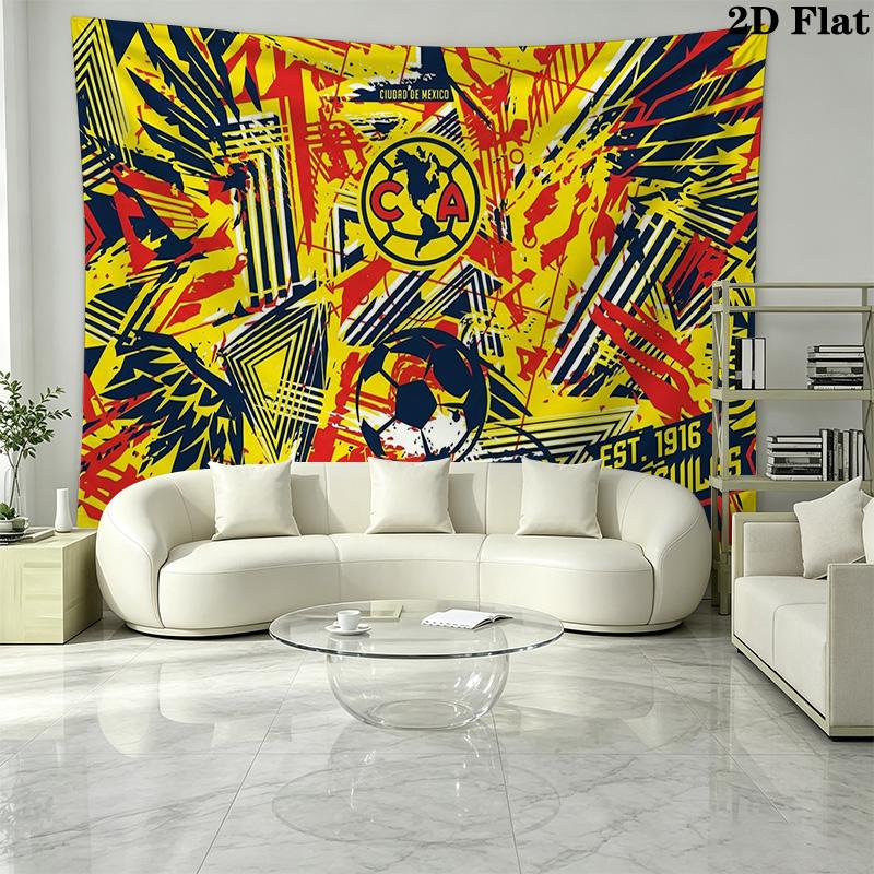 Club América Logo Wall Tapestry Aesthetic Wall Hanging Printed Fabric Blanket Decorative Tapestries for Bedroom Living Room Home Decor