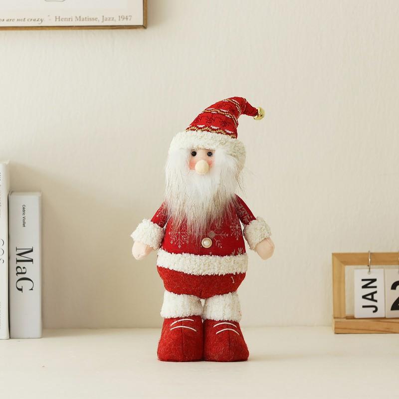 Christmas Retractable Standing Santa Snowman Reindeer Figurines Decorations