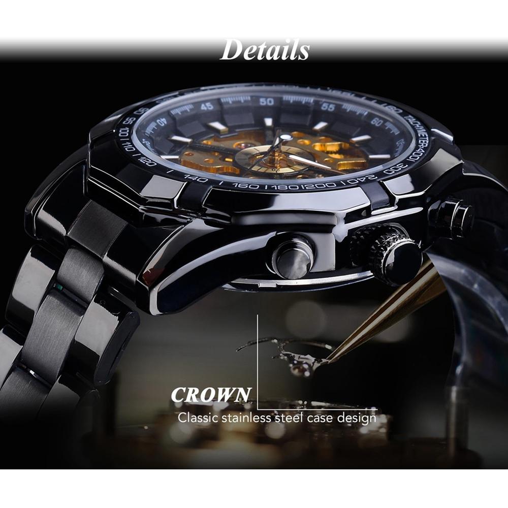 Luxus automatische analoge Uhren Männer Business mechanische Uhr wasserdicht Skelett Armbanduhren Bule Relojes Hombre
