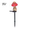 Pastoral Style Courtyard Ornaments Solar Mushroom Garden Stake Light, Resin Fairy Lamp with Warm LED Decoration Glow, Waterproof Outdoor Yard