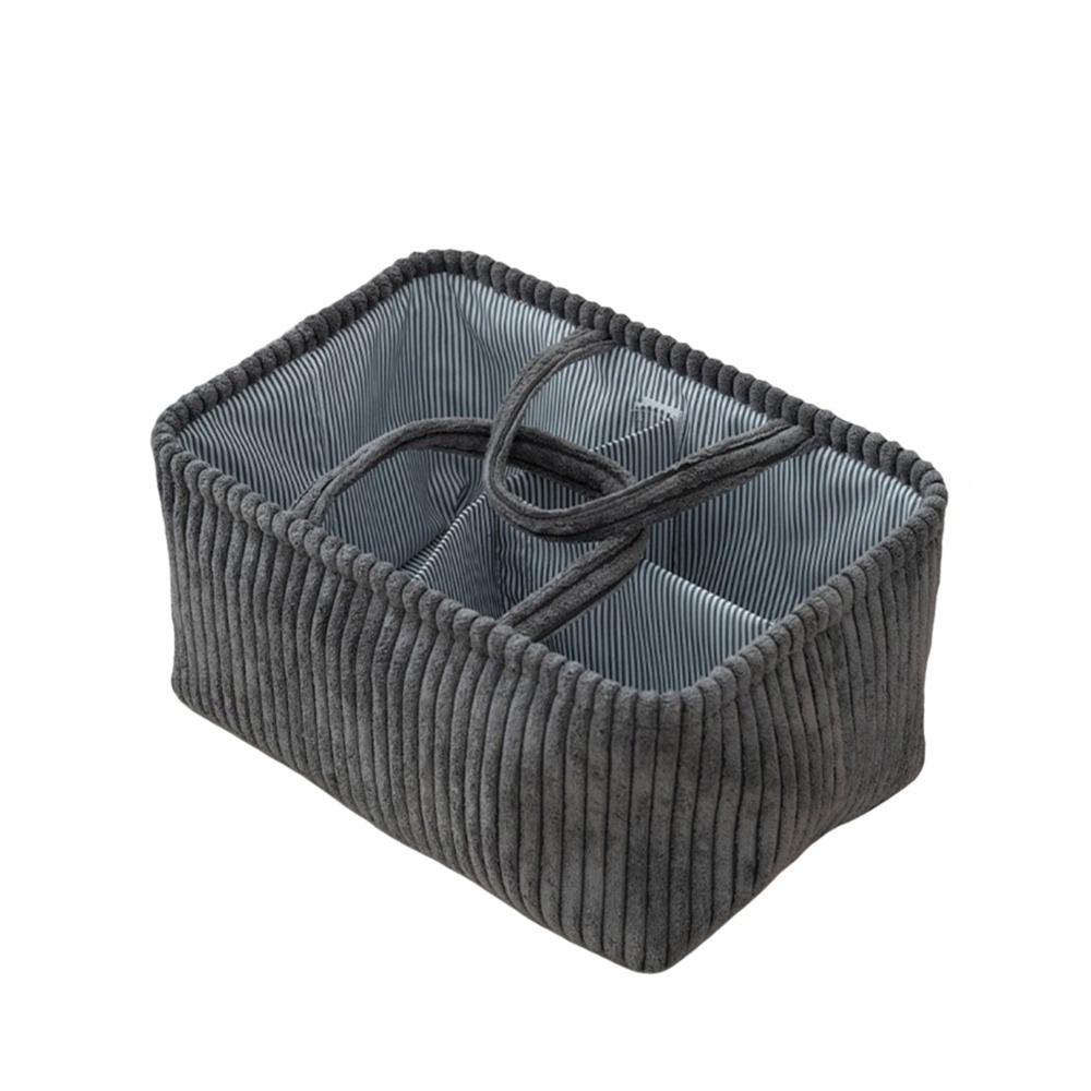 

Cloth Baby Diaper Bag Large Capacity Snack Storage Box Portable Mommy Bag Playroom Use серый