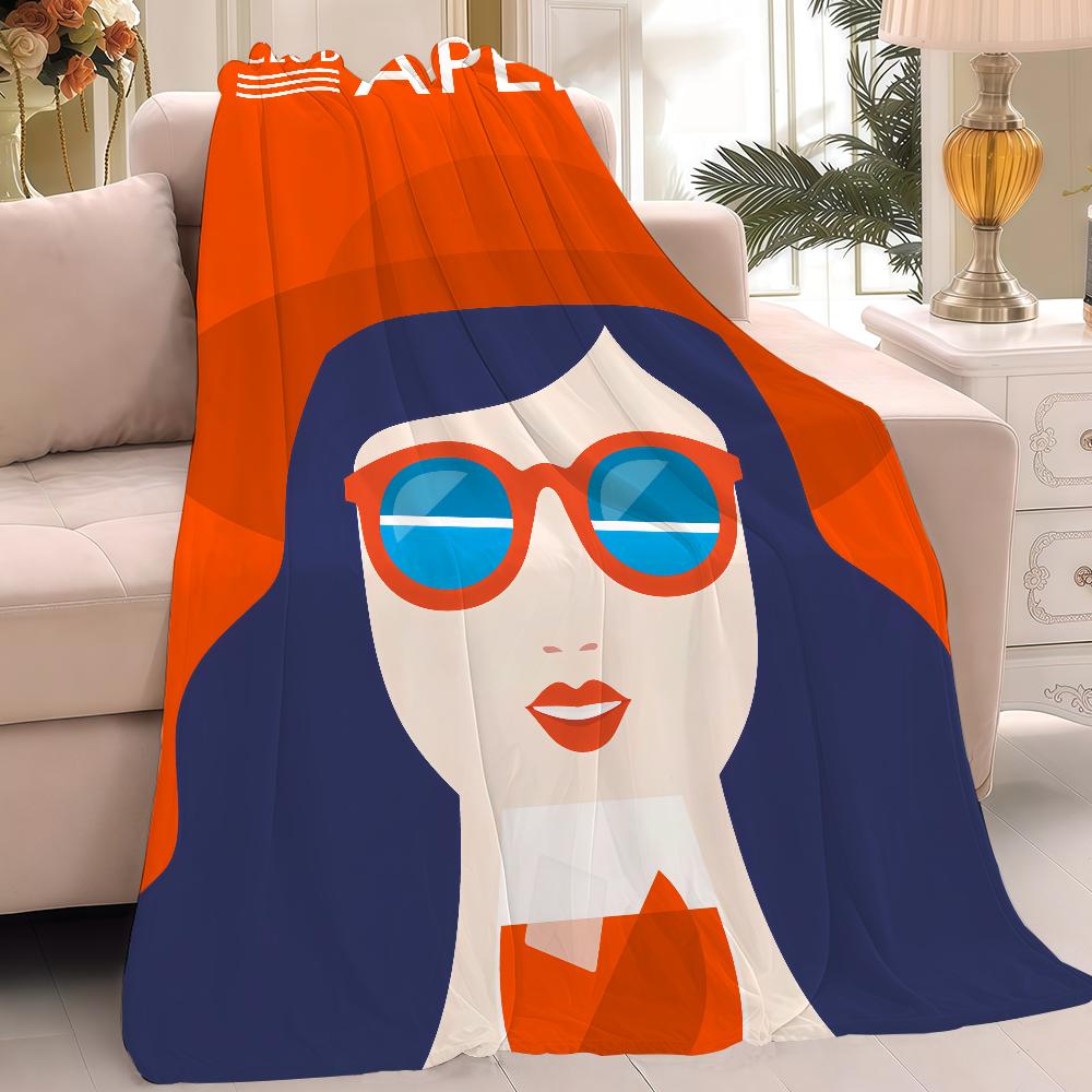 Aperol Spritz Flanelová deka Teplá a měkká Vhodná do ložnice Obývacího pokoje Rozkládací postele Kanceláře Cestování Kempování