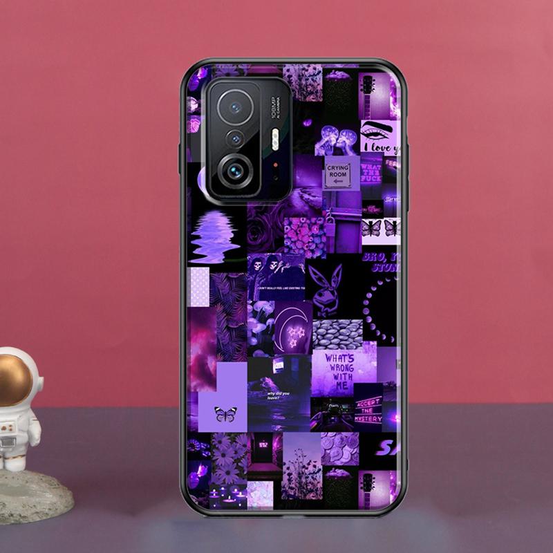 Purple Aesthetic For POCO X5 X3 F5 Pro X4 F4 GT M5s C40 F3 Case For Xiaomi 13 Lite 12 11T 12T Pro 12X Cover