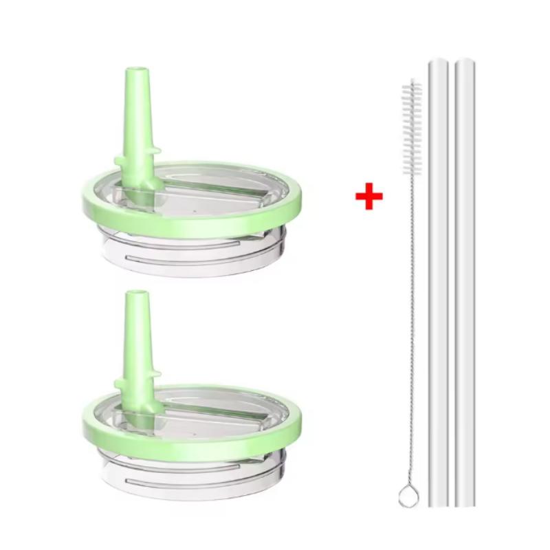 40oz Flip Straw Leak Proof Lid for 2.0 Tumbler Lid Replacement for Stanley Cup Accessories Straw Cover Cleaning Brush with Straw