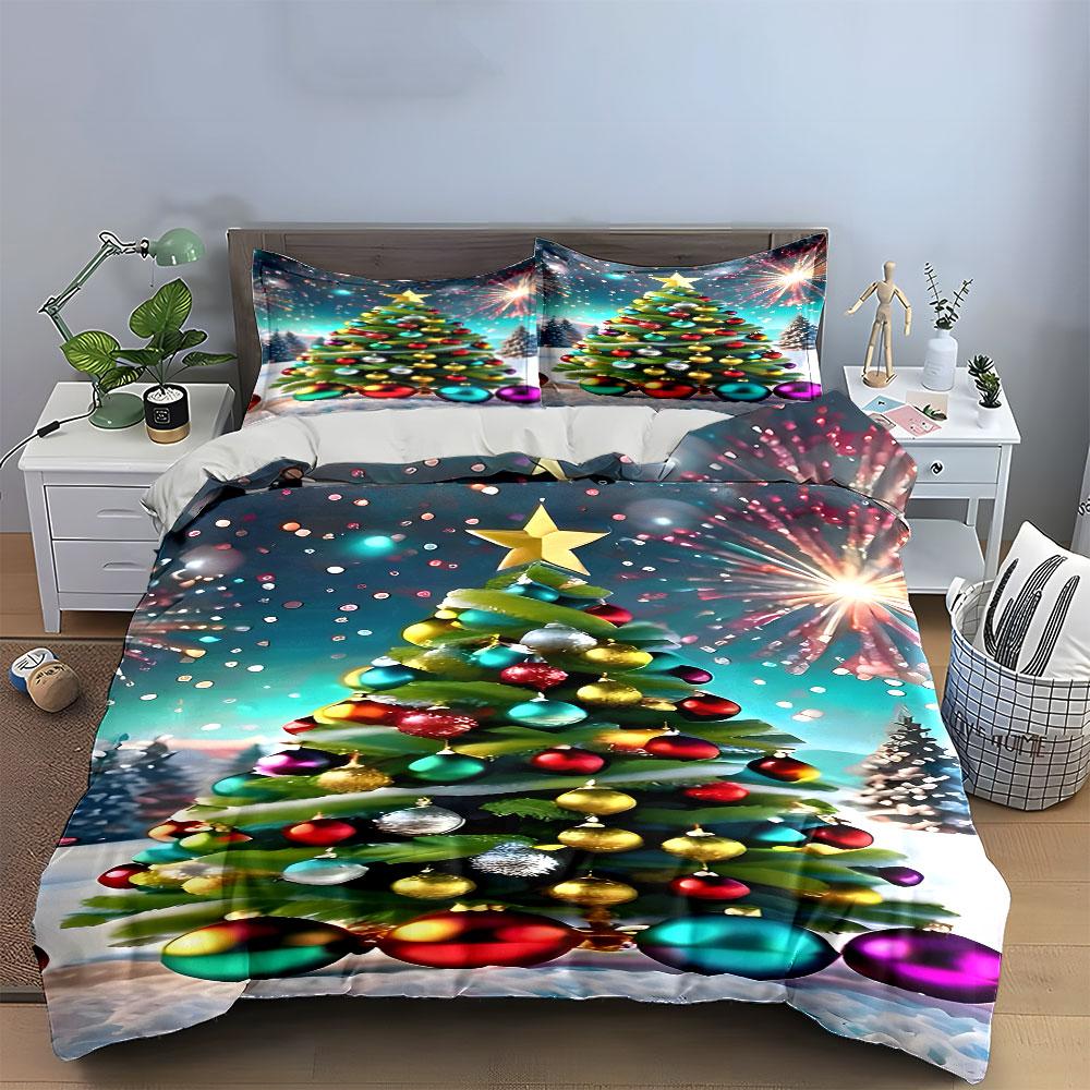Radiant Festive Elegance Bedding Sets Duvet Cover Sets Duvet Covers Pillowcases(1*Duvet Cover 2*Pillowcases Without Duvet Insert)