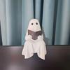 Halloween Ghost Resin Figurine Reading Book Sculpture Home Decor Craft for Spooky Party Decoration