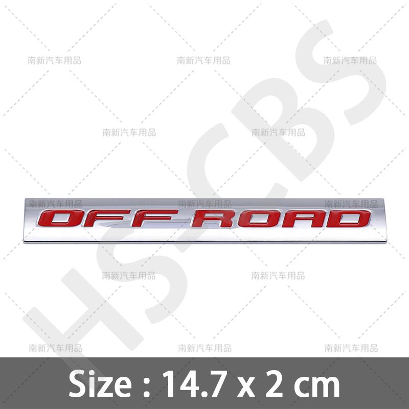 BAYK7 3D Metal OFF ROAD Emblem Car Rear Trunk Logo Auto Fender Decal Stickers For Ford Toyota Jeep Mitsubishi Chevrolet Car Styling