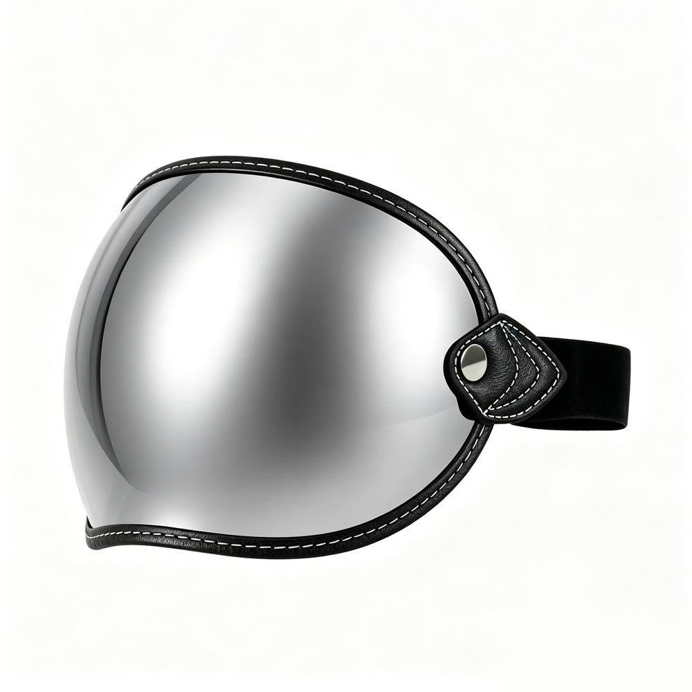 Bubble Mirror Vintage Classic Helmet Mask Motorcycle Goggles Cruise Car 3/4 Helmet Riding Goggles