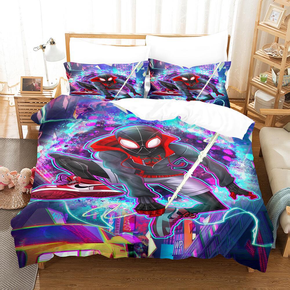 Bedding Three-Piece Set 3D Digital Cartoon Animation Microfiber Duvet Set