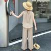 5-14 Years Girls' Summer Outfit Fashion Sleeveless Top and Wide Leg Pants Thin 2-Piece Casual Cool Kids Set